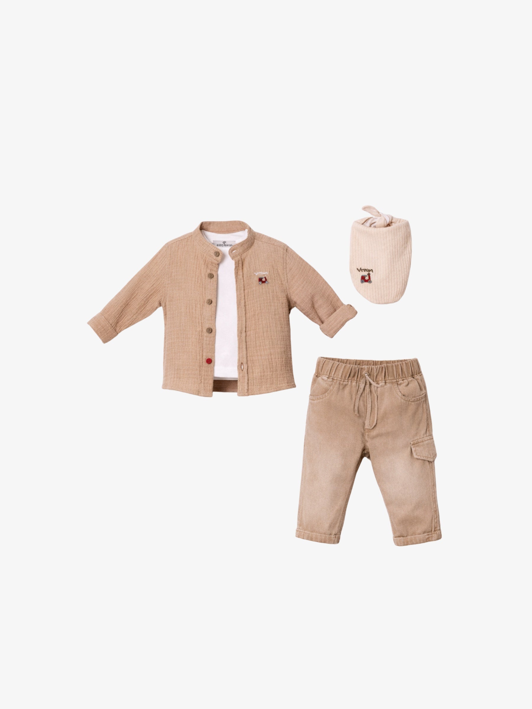 Costum cu Caciula “Paul”, Bej