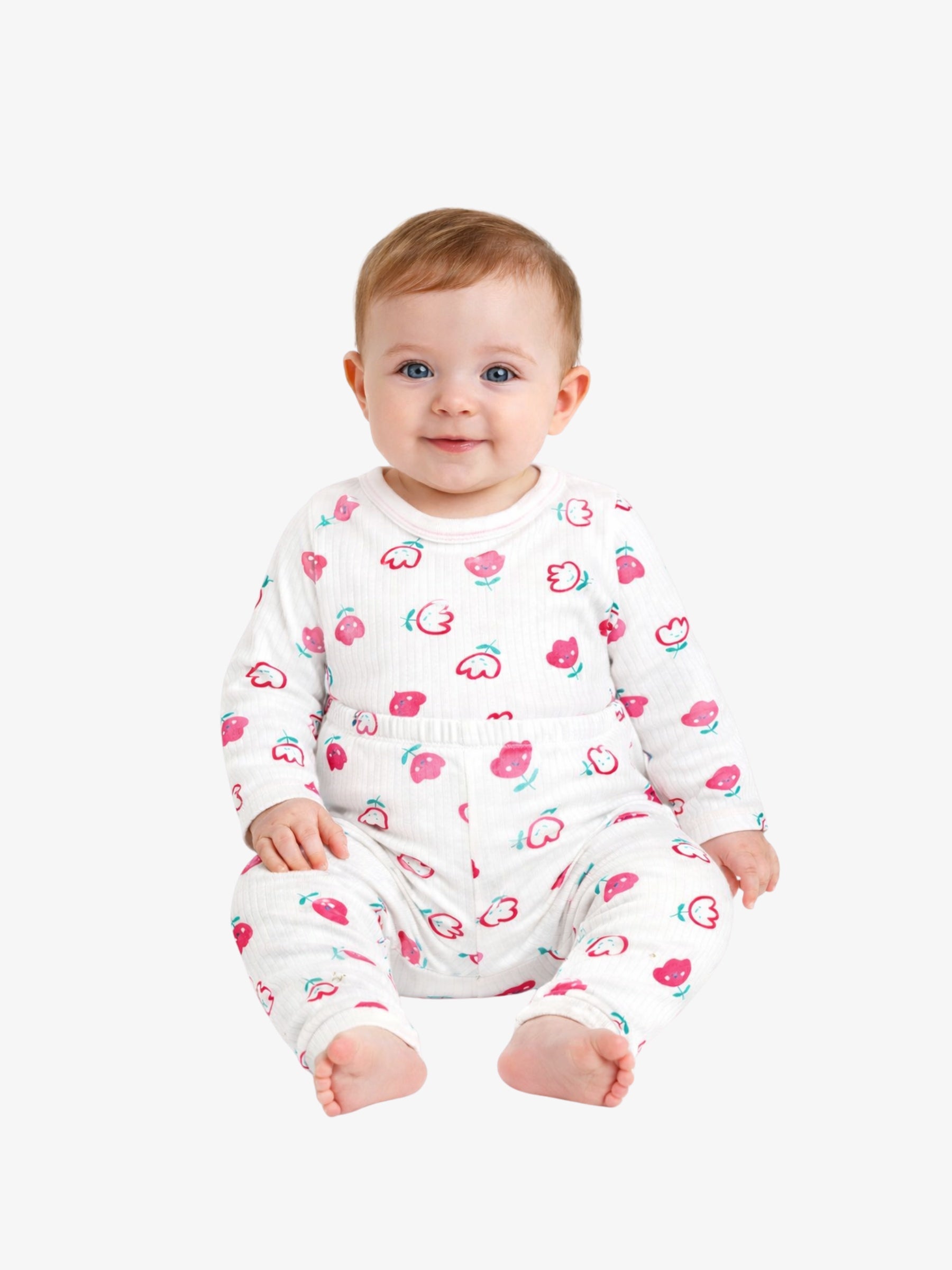 Set “Sara”, Imprimeu Floral, Roz