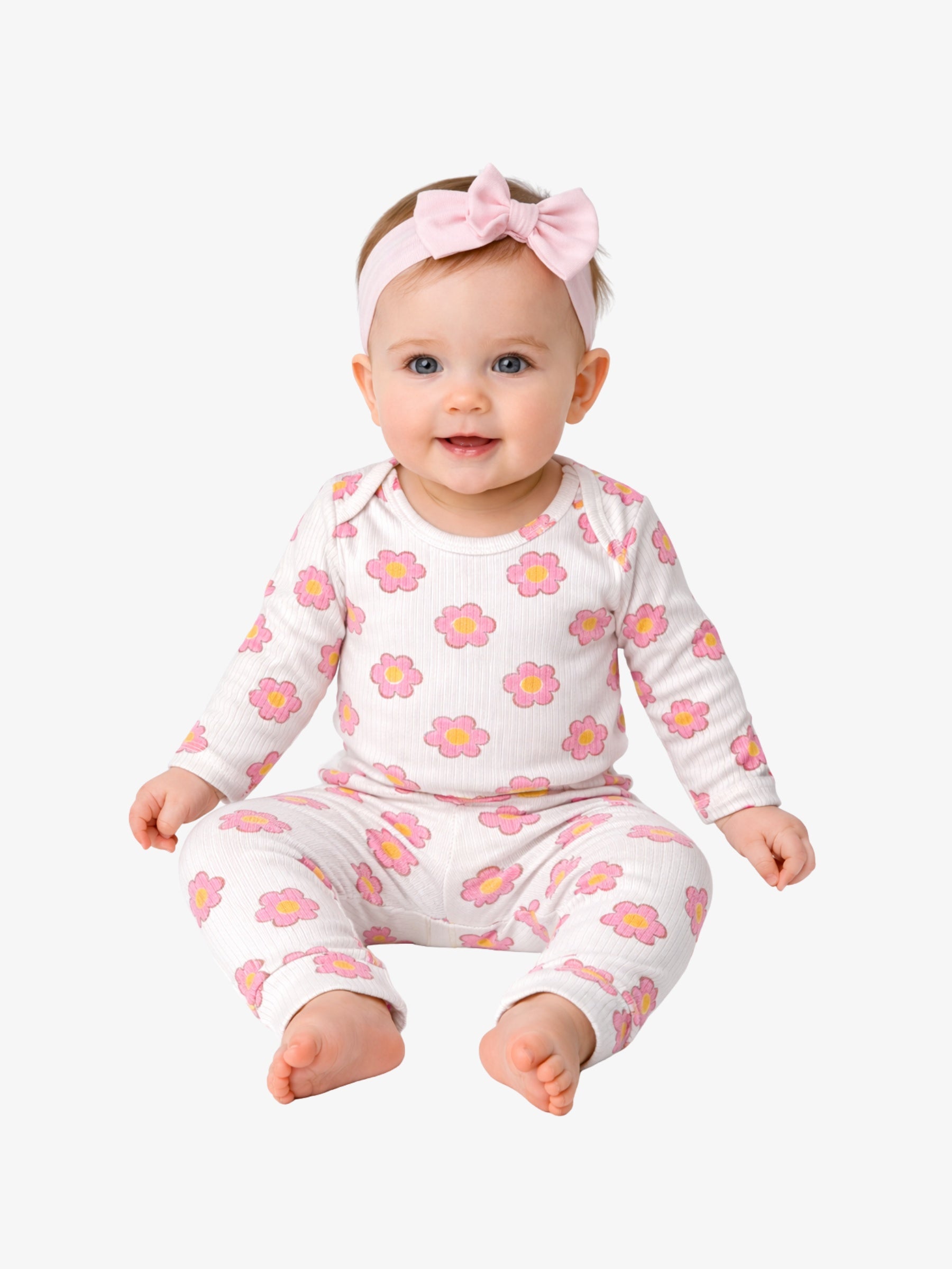 Set “Lizzy”, Imprimeu Floral, Roz