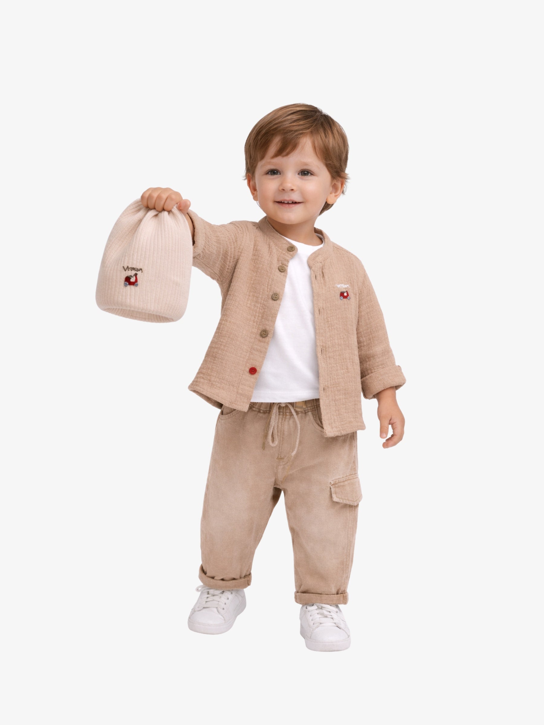 Costum cu Caciula “Paul”, Bej