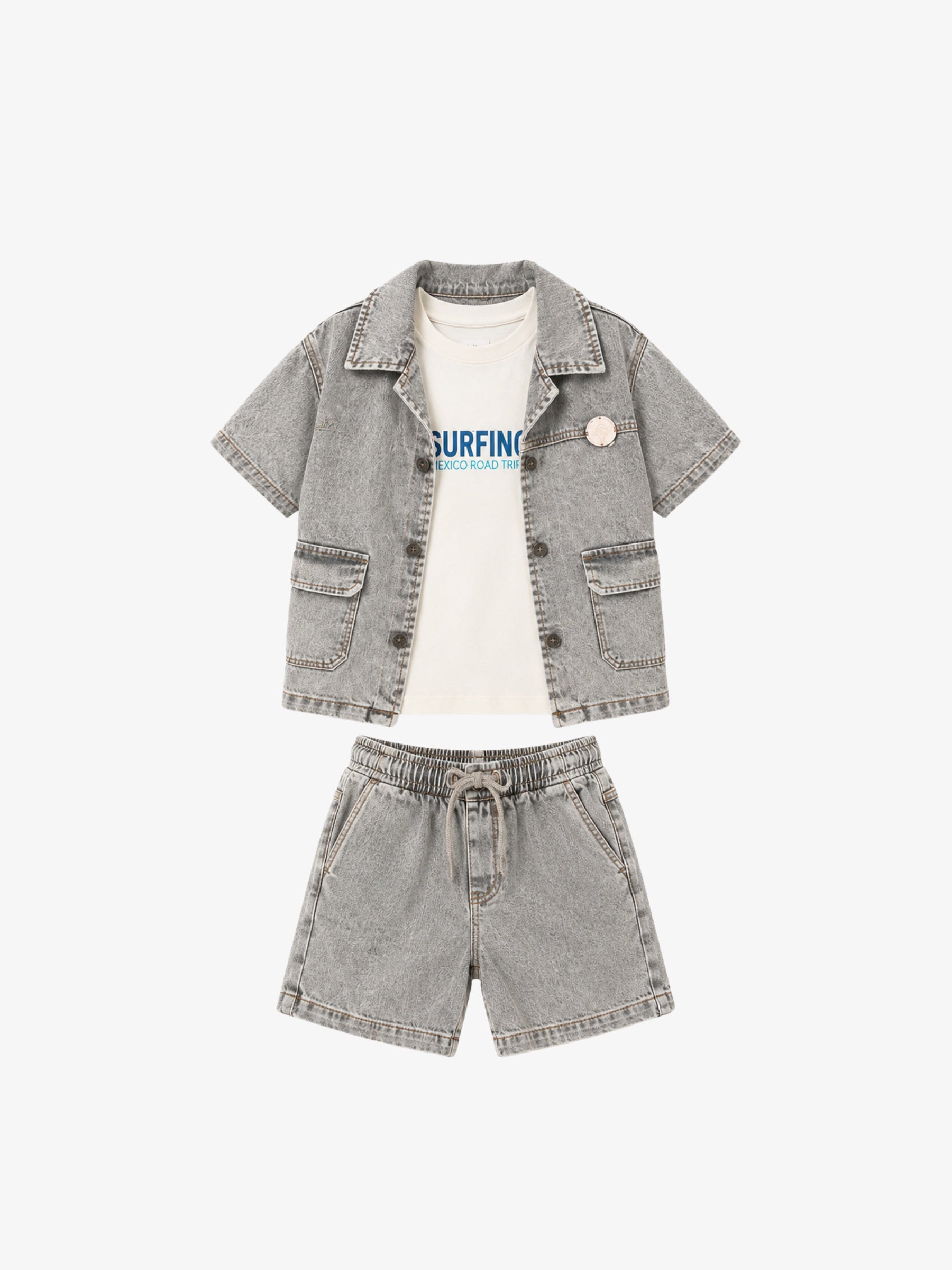Set Denim, “Nico”, Gri Inchis
