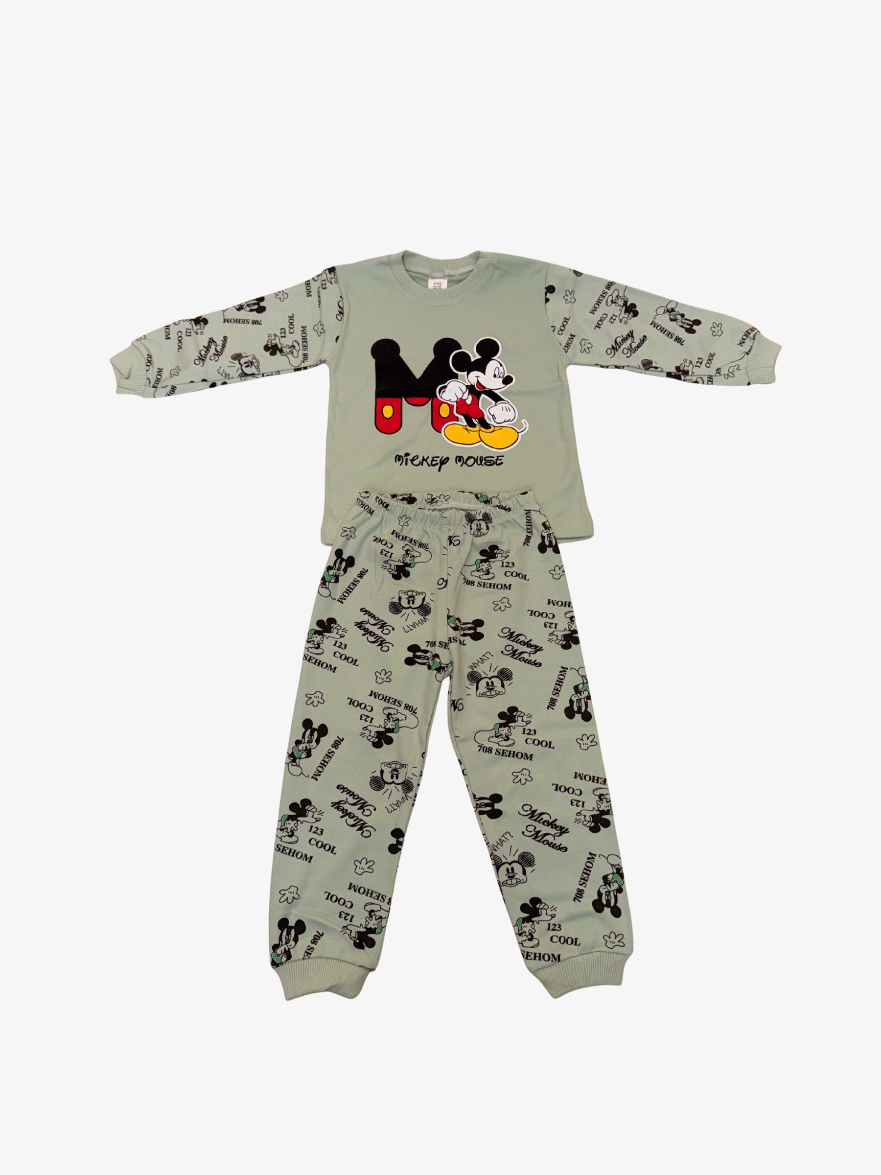 Pijama Bumbac “Mickey”, Verde