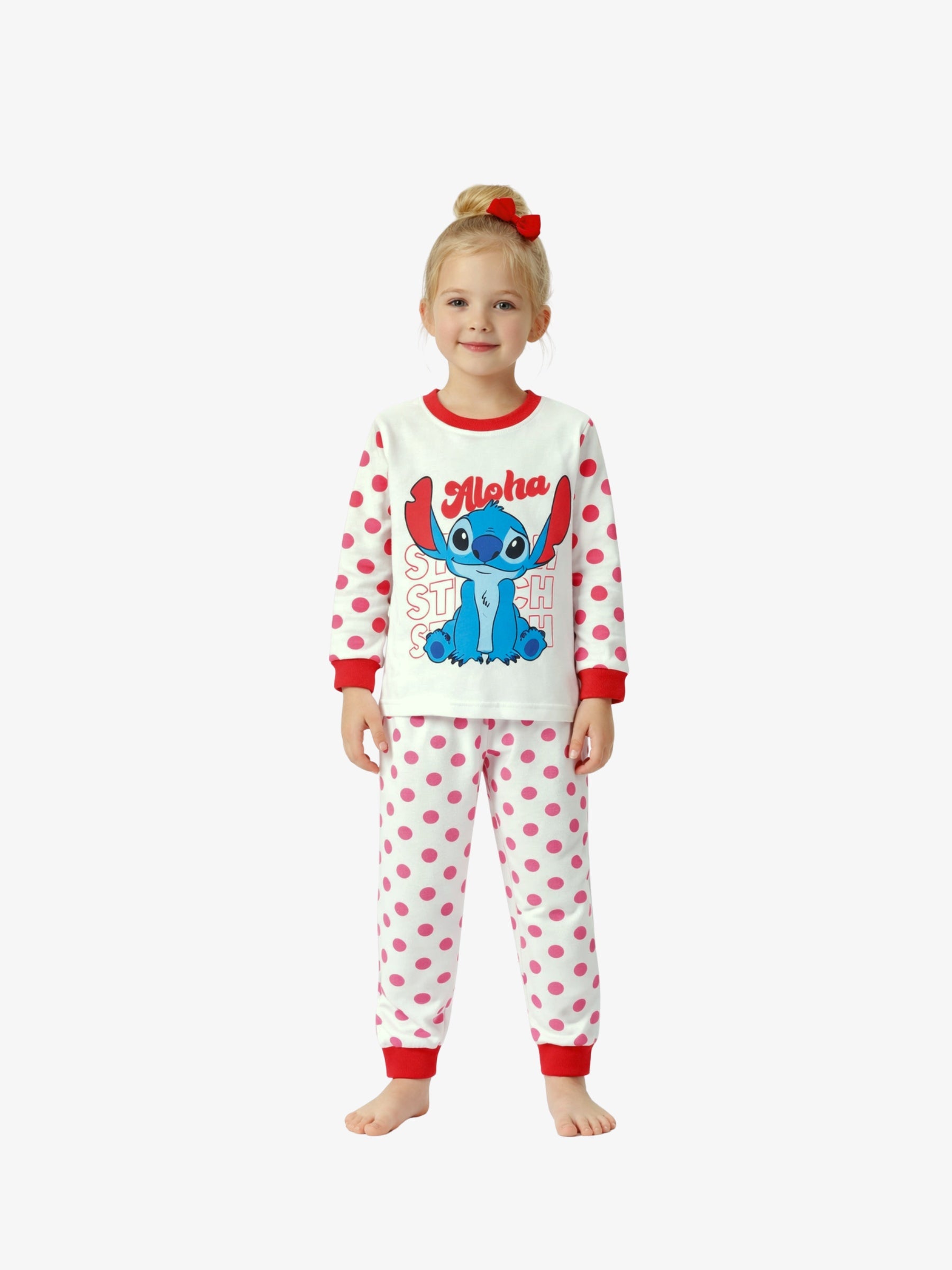Pijama Confortabila “Stitch”, Rosu