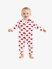Salopeta “Heart”, Imprimeu Inimioare, Rosu